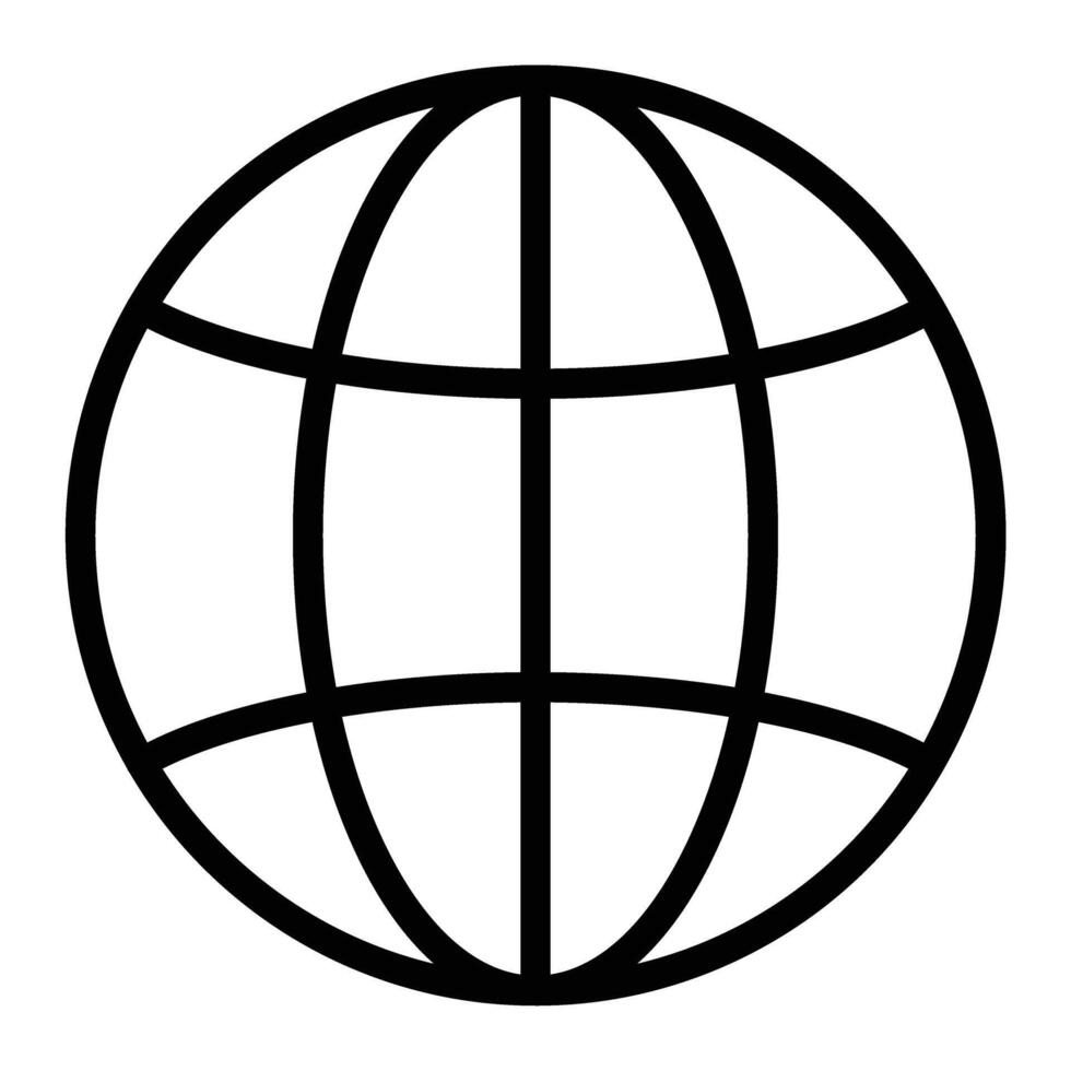 Globe Line Icon Design vector