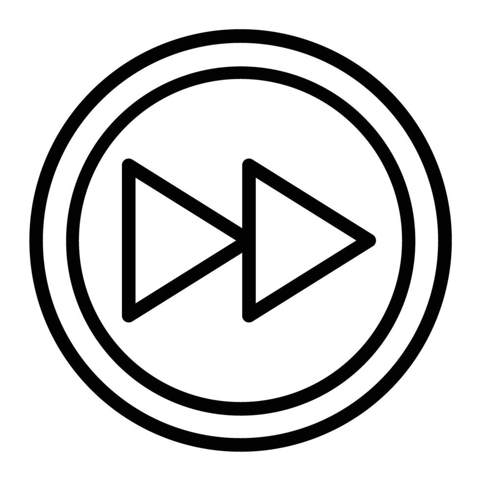 Forward Line Icon Design vector