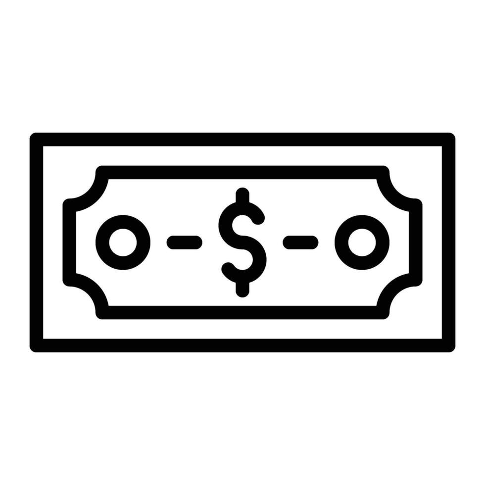 Cash Line Icon Design vector