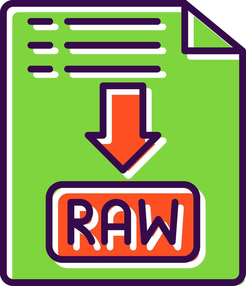 Raw filled Design Icon vector