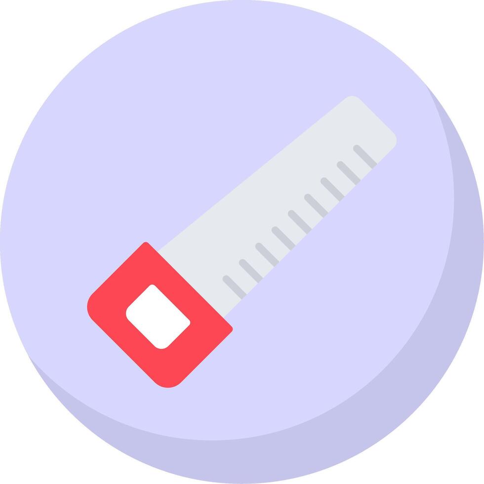 Hand Saw Flat Bubble Icon vector