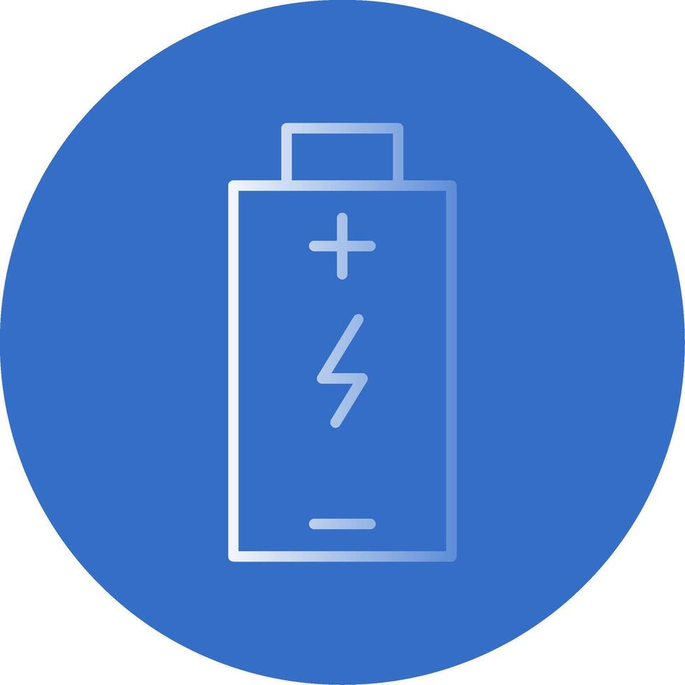 Battery Charged Flat Bubble Icon vector