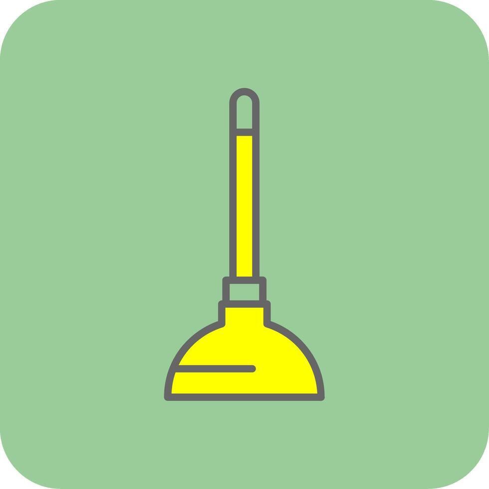 Plunger Filled Yellow Icon vector