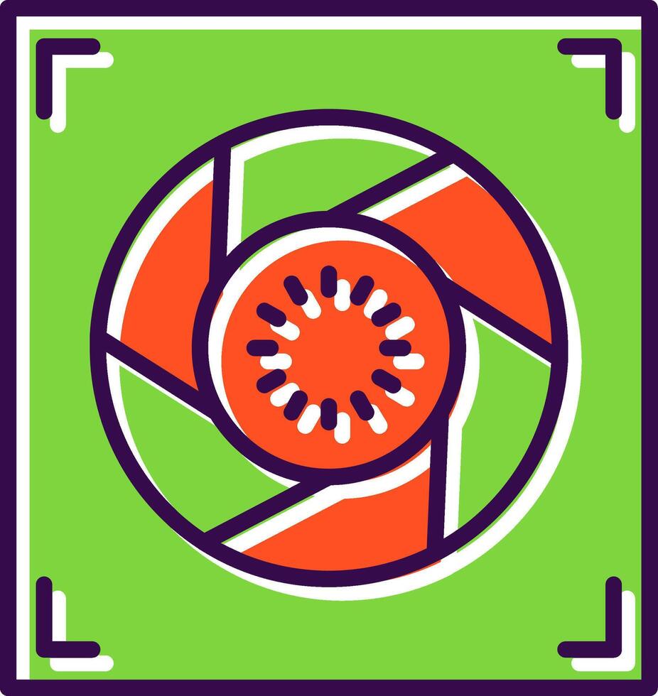 Aperture filled Design Icon vector