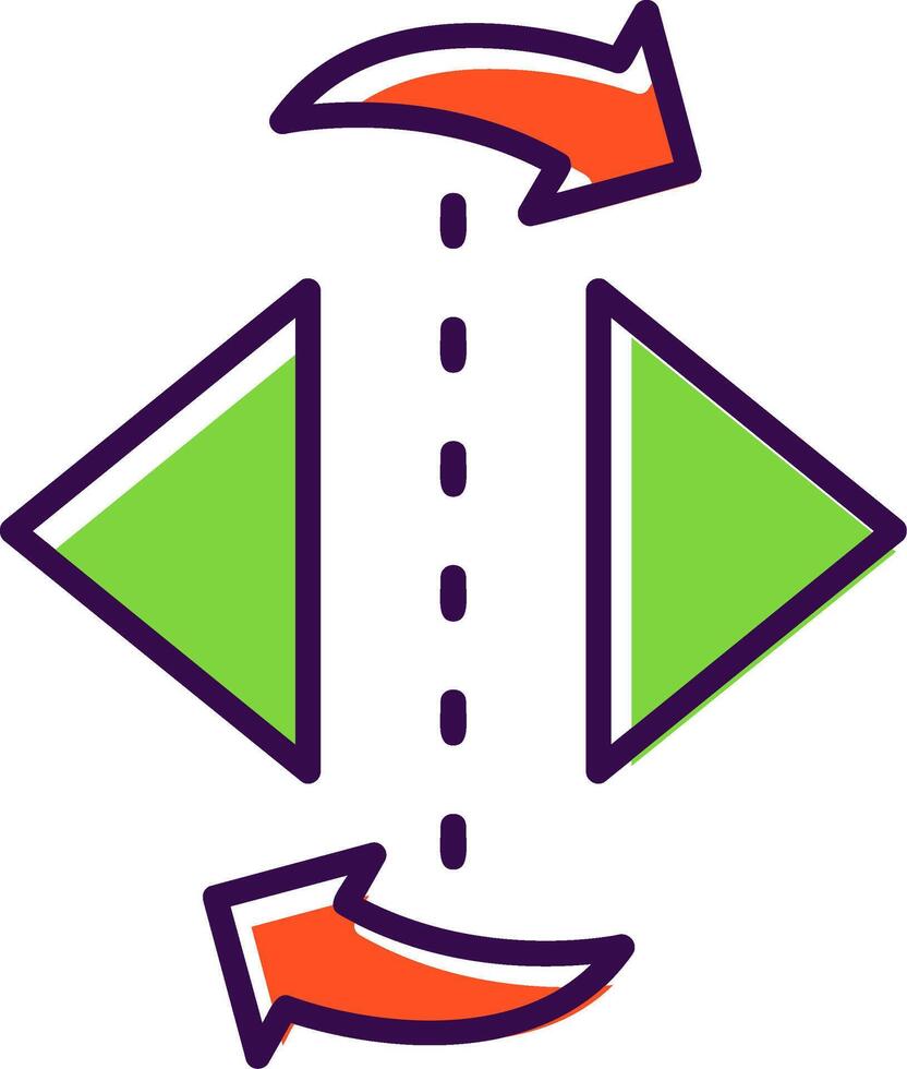 Reflect filled Design Icon vector