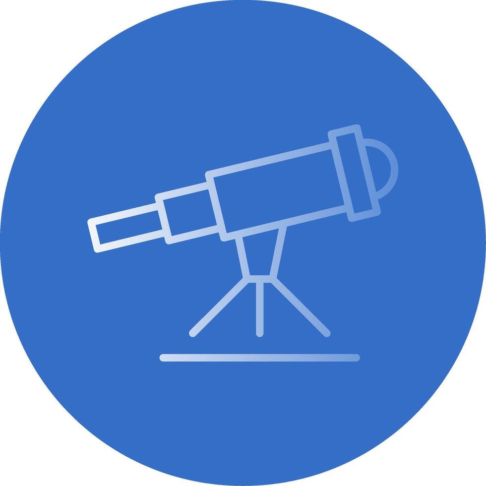 Stargazing Flat Bubble Icon vector