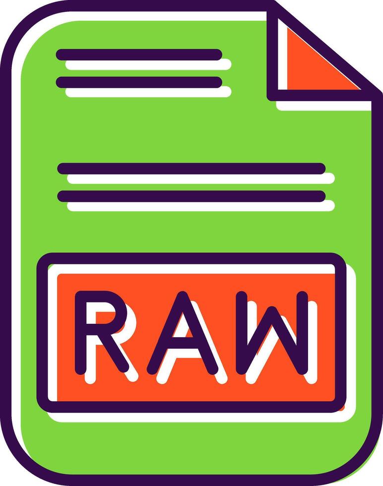 Raw filled Design Icon vector