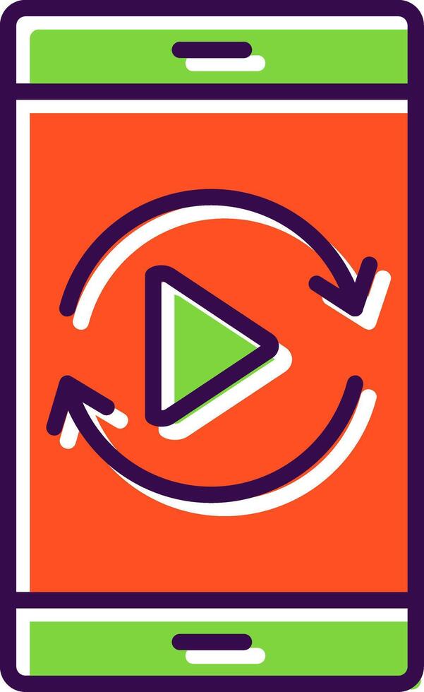 Sync filled Design Icon vector