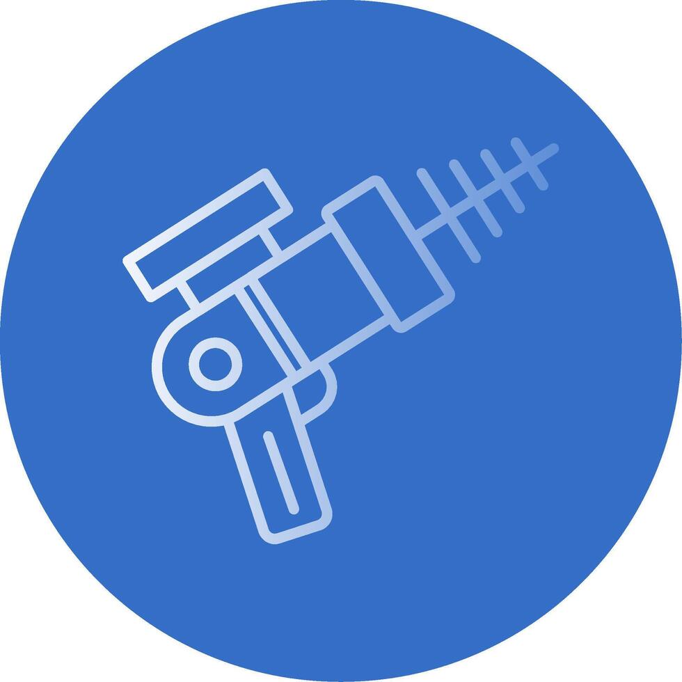 Laser Gun Flat Bubble Icon vector