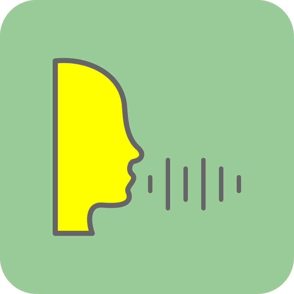 Voice Recording Filled Yellow Icon vector