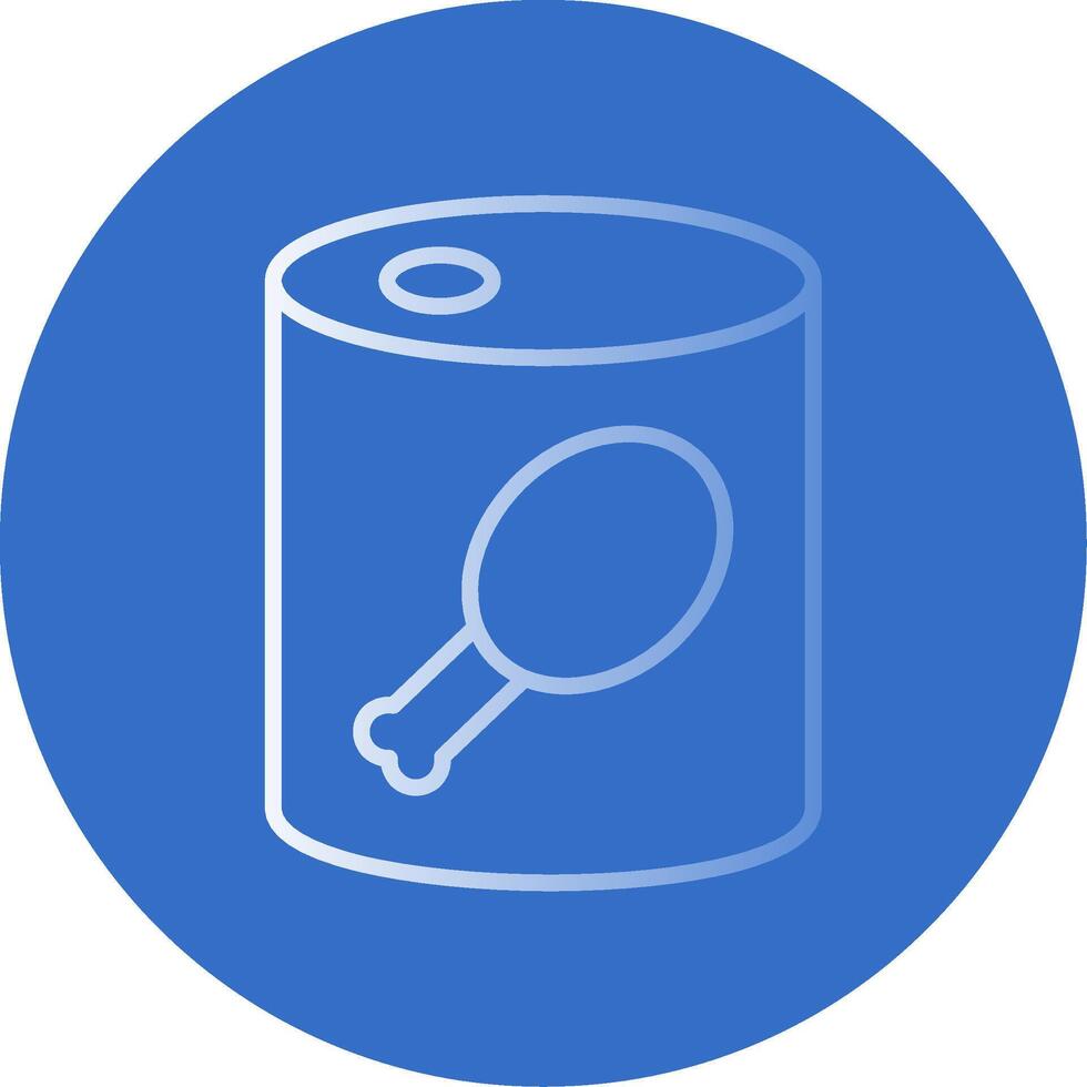 Canned Food Flat Bubble Icon vector
