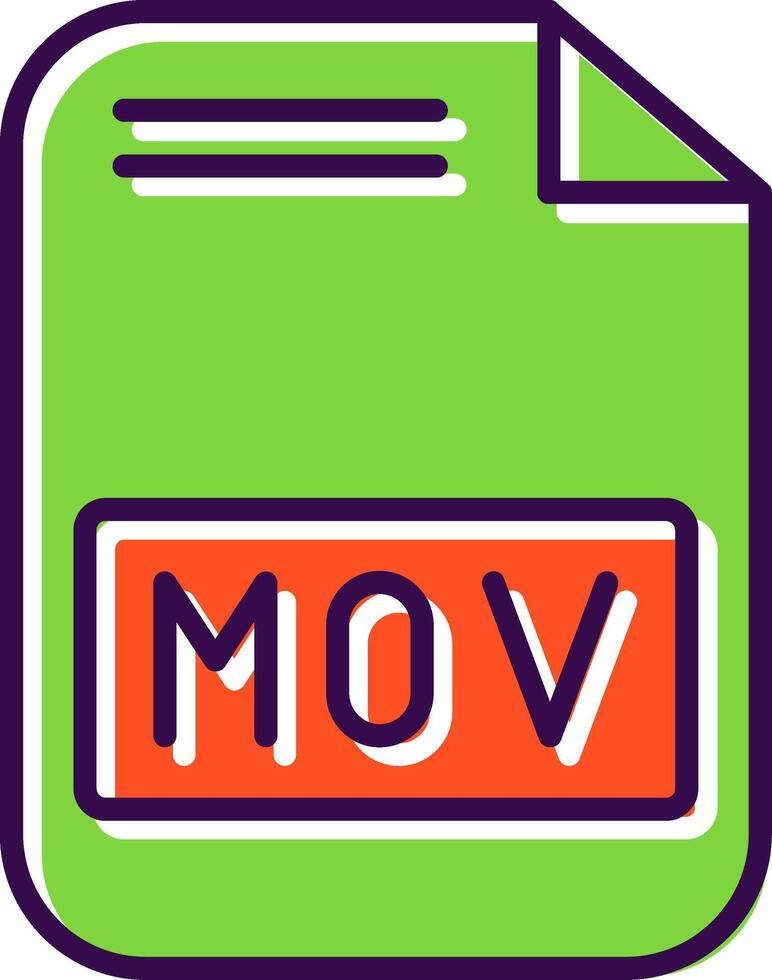 Mov File filled Design Icon vector