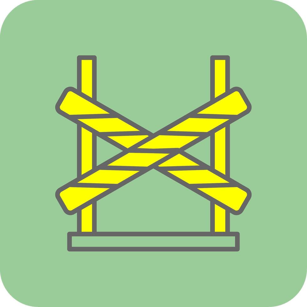Crime Scene Filled Yellow Icon vector