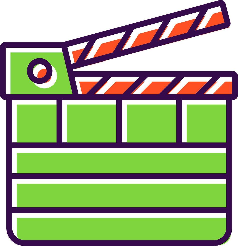 Clapperboard filled Design Icon vector