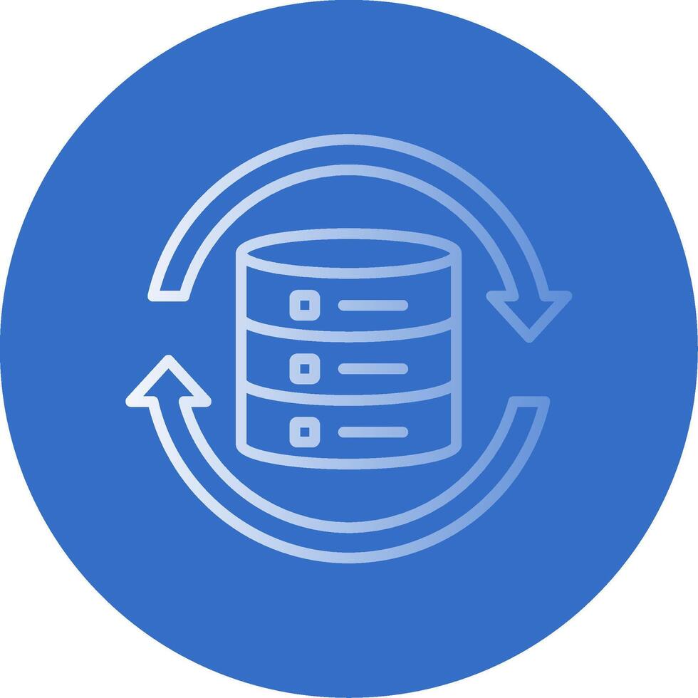 Data Synchronization Flat Bubble Icon vector