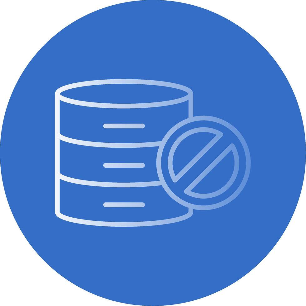 Prohibited Flat Bubble Icon vector