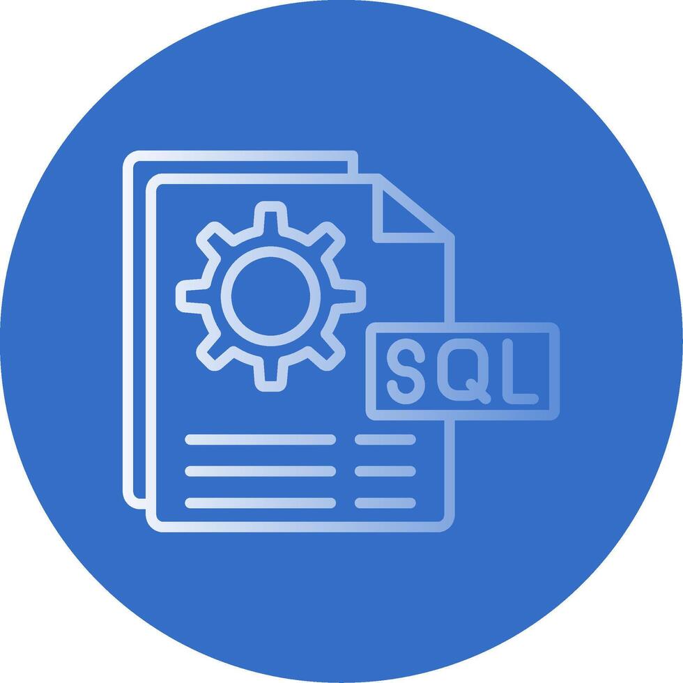 Sql File Flat Bubble Icon vector