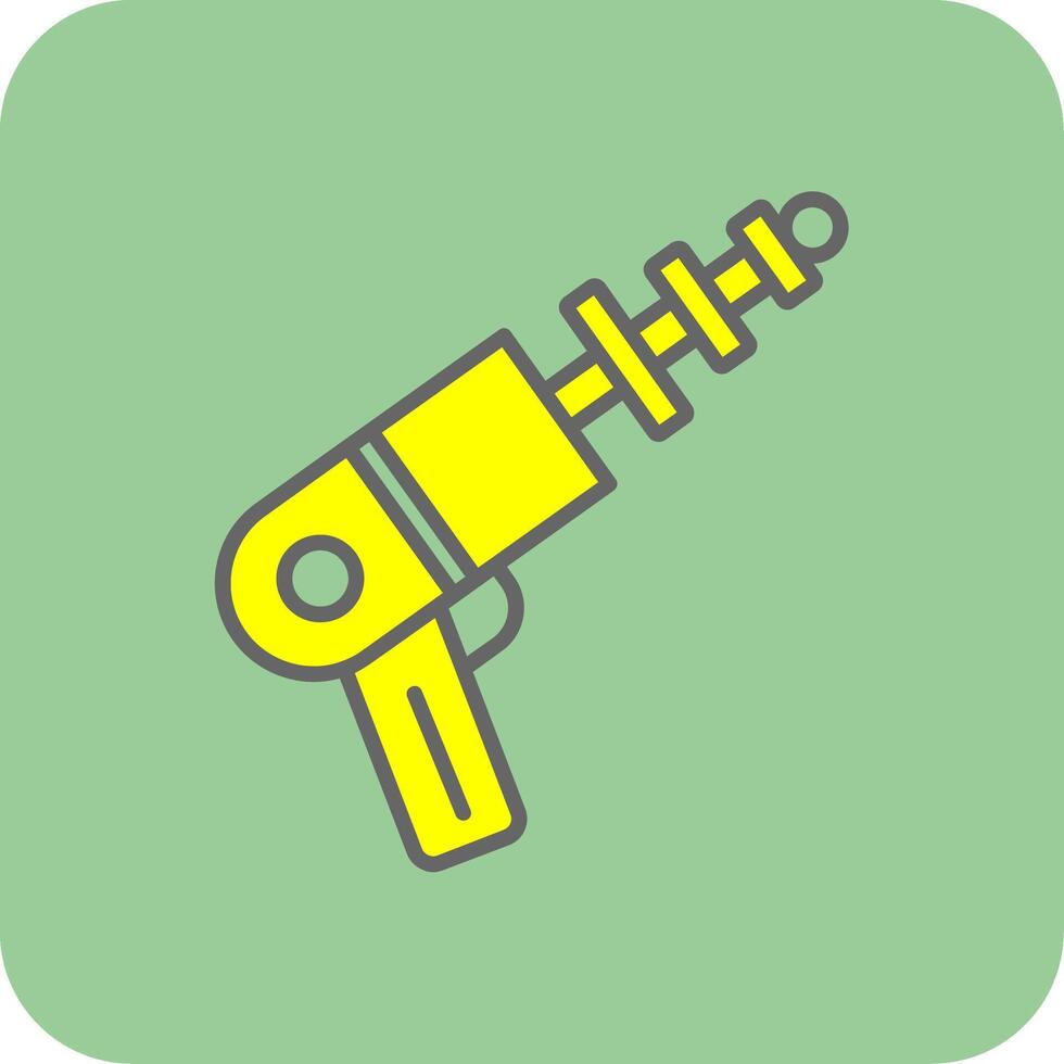 Space Gun Filled Yellow Icon vector