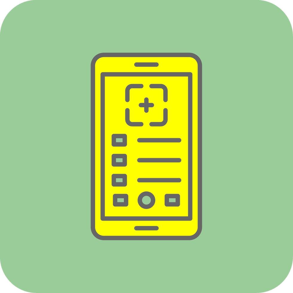 Recording Filled Yellow Icon vector