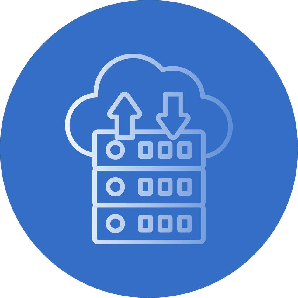 Data Flow Flat Bubble Icon vector