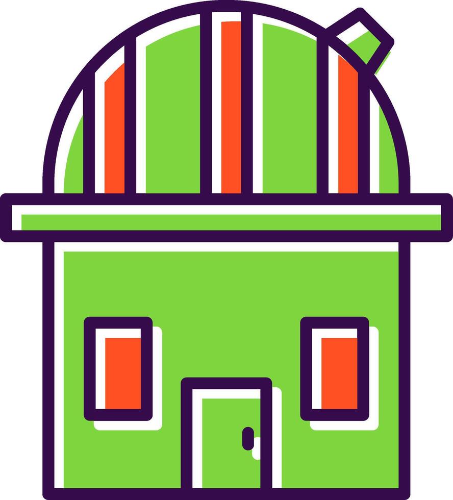 Observatory filled Design Icon vector