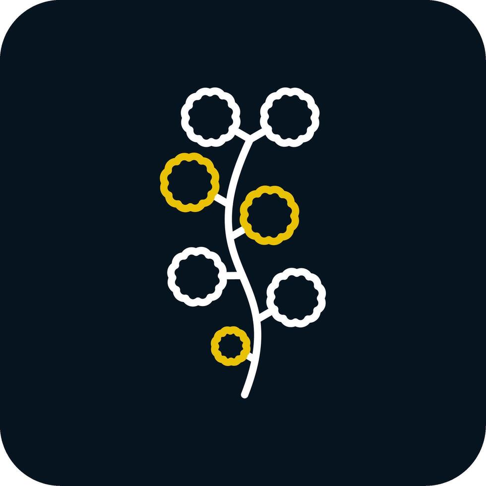 Wattle Line Red Circle Icon vector