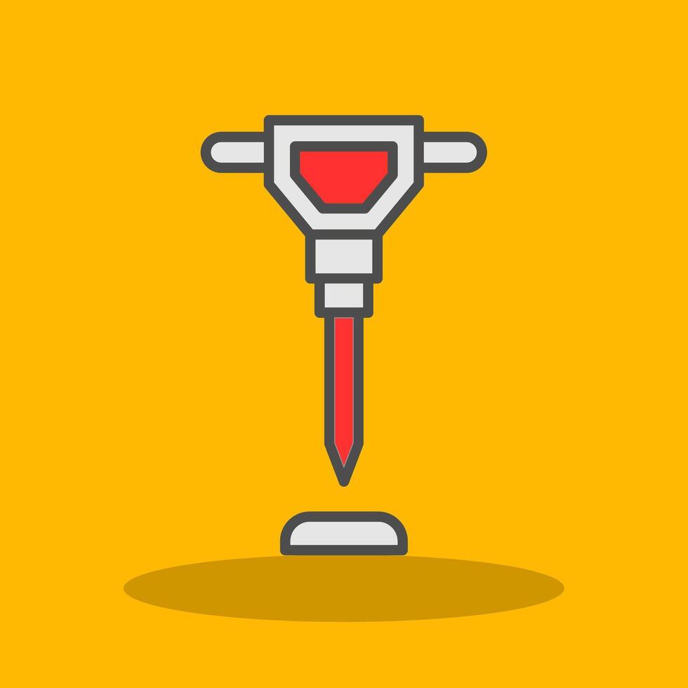 Hand Saw Filled Shadow Icon vector