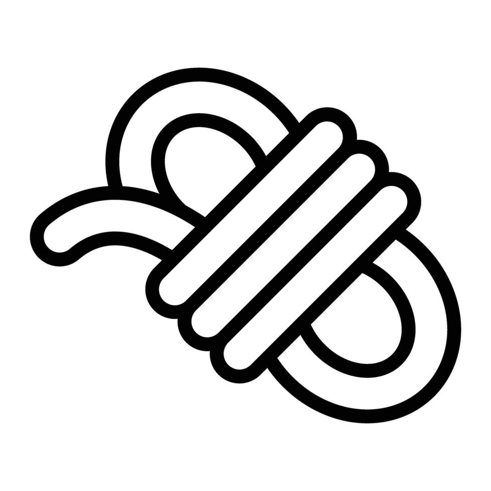 Rope Line Icon Design vector