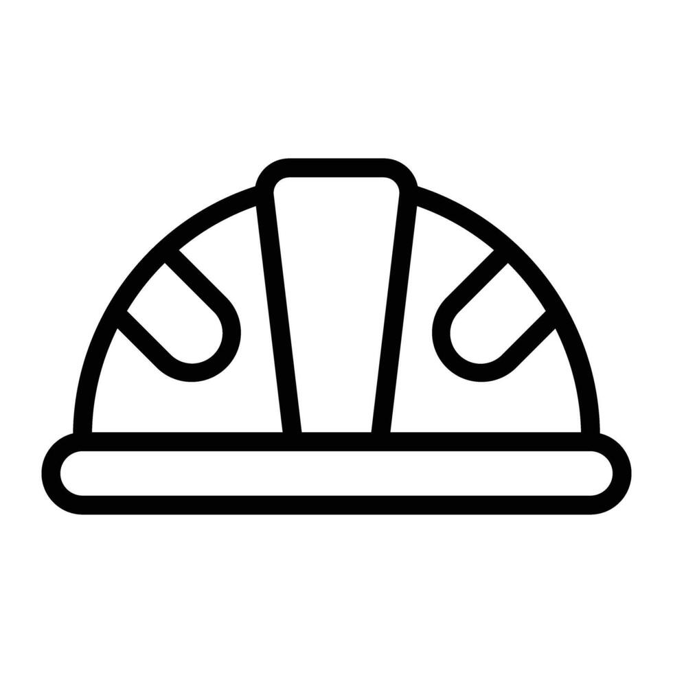 Helmet Line Icon Design vector