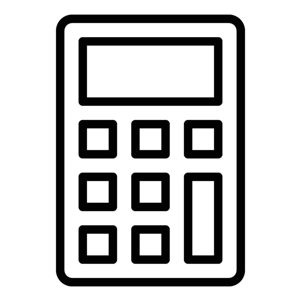 Calculator Line Icon Design vector