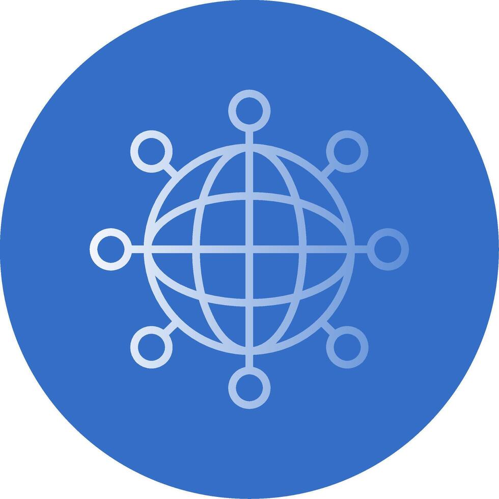 Internet Flat Bubble Icon vector
