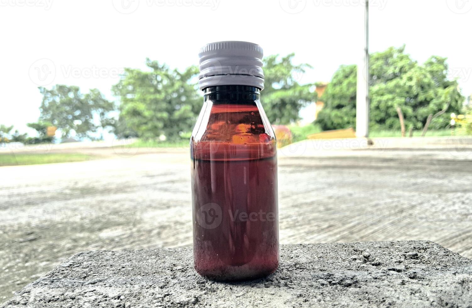 Amber Small Medicine Glass Bottle for Mockup collection photo
