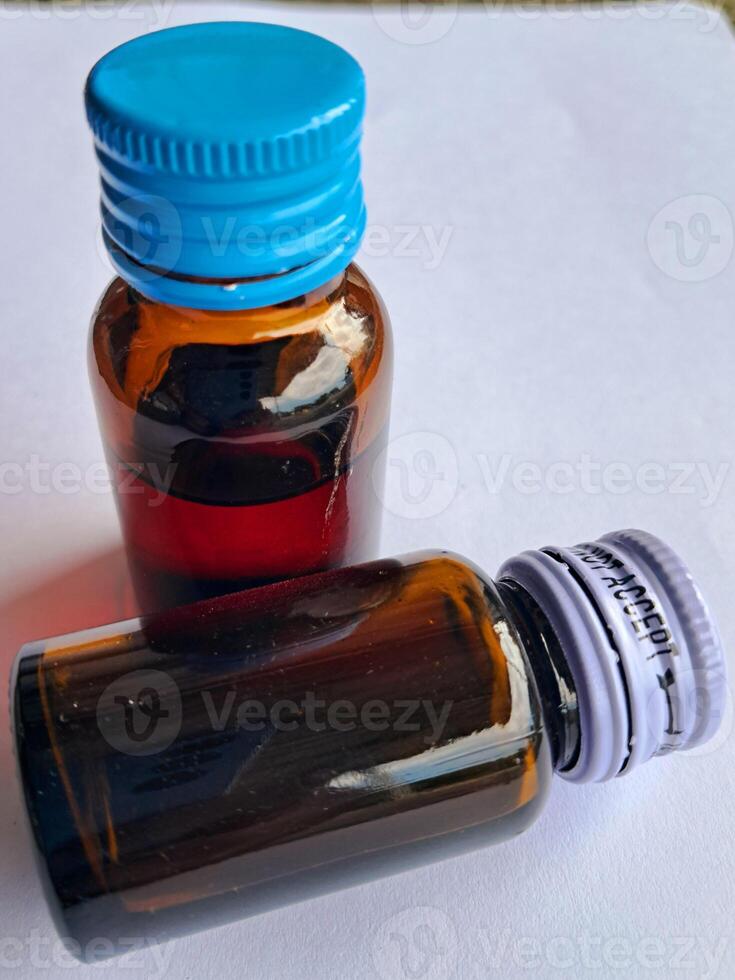 Amber Small Medicine Glass Bottle for Mockup collection photo