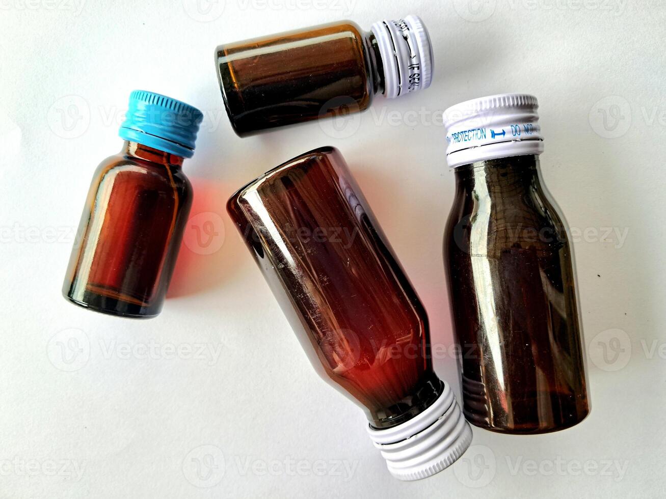 Amber Small Medicine Glass Bottle for Mockup collection photo