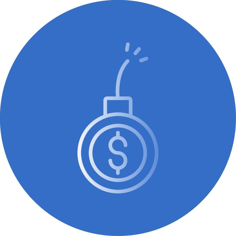 Debt Flat Bubble Icon vector