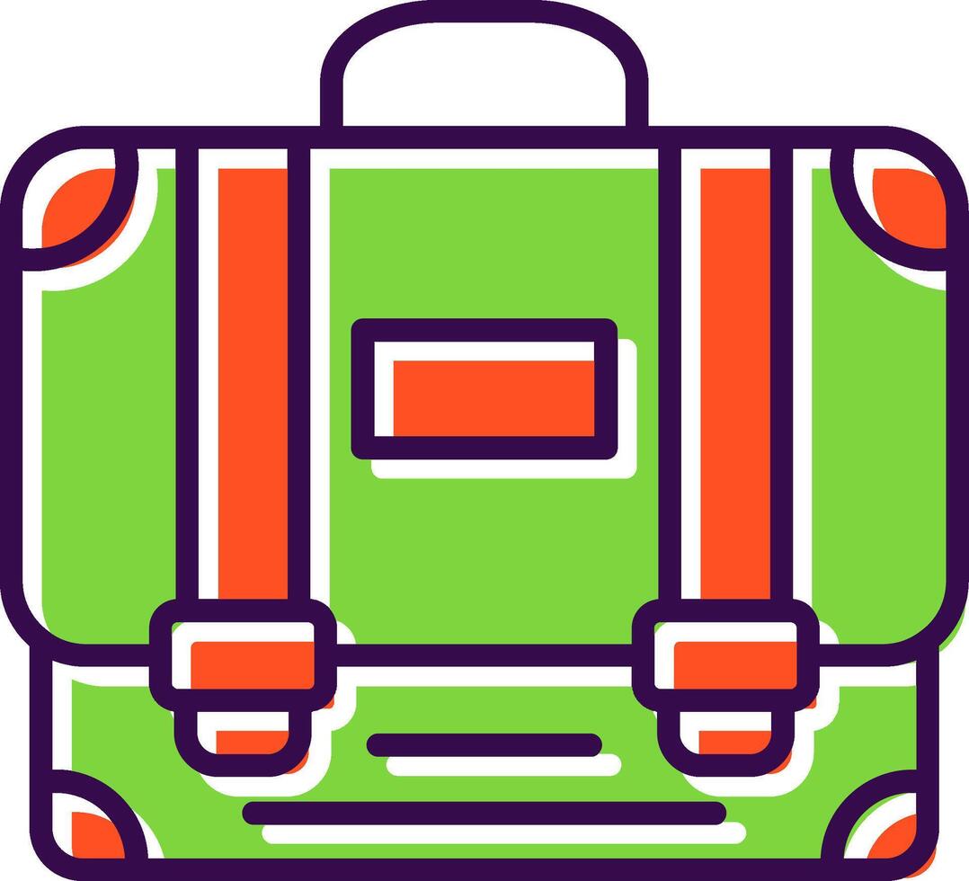 Briefcase filled Design Icon vector