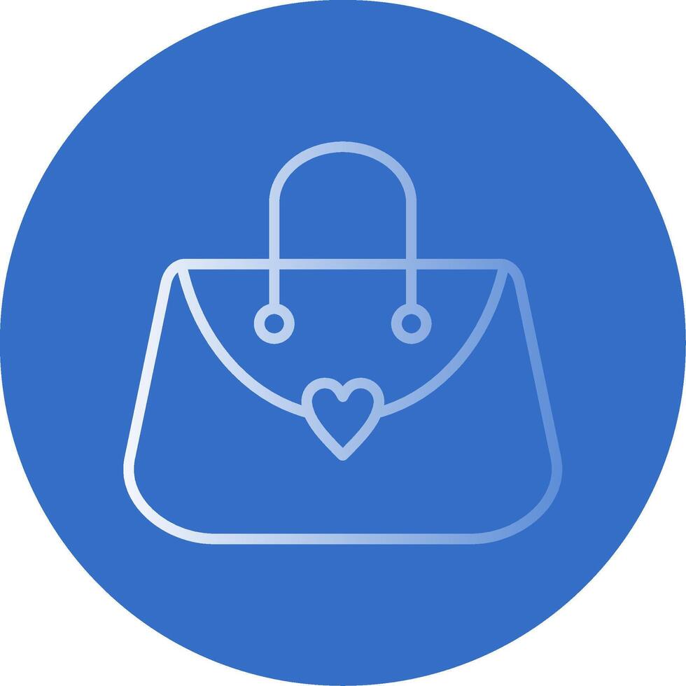 Purse Flat Bubble Icon vector