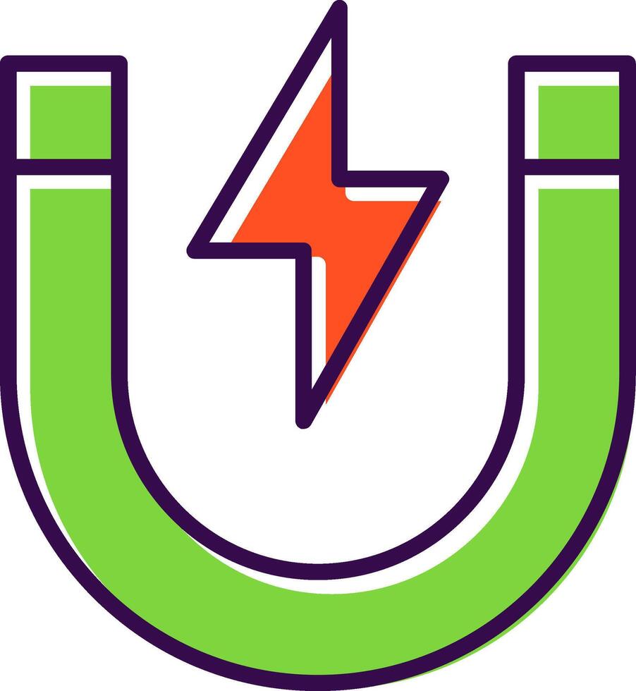 Magnet filled Design Icon vector