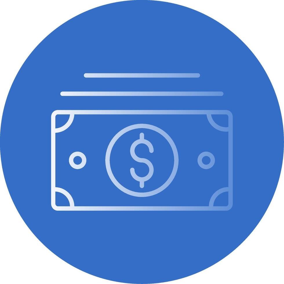 Cash Flat Bubble Icon vector