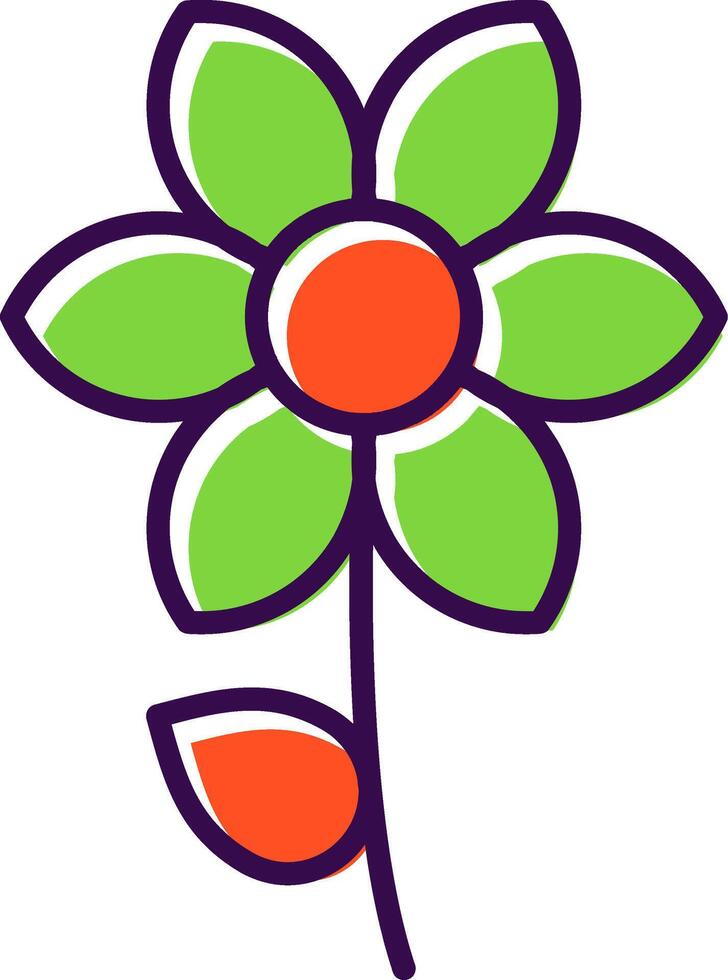 Flower filled Design Icon vector