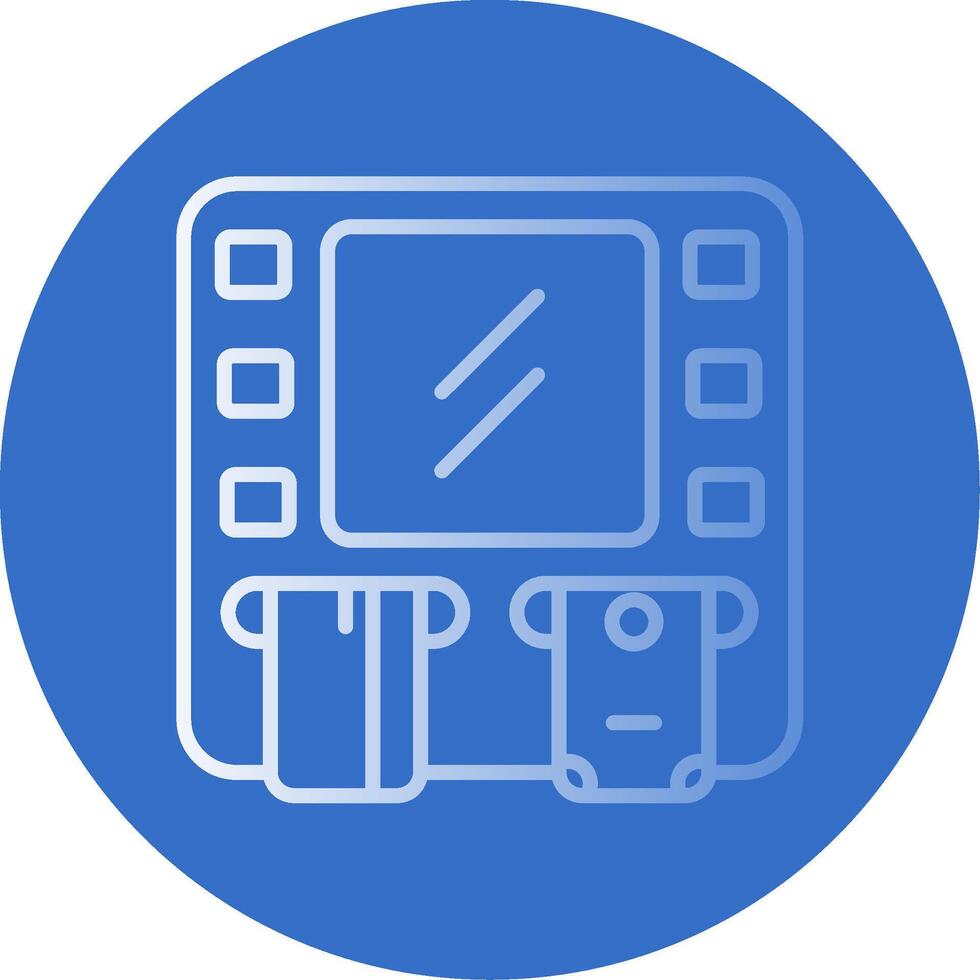 Cash Point Flat Bubble Icon vector