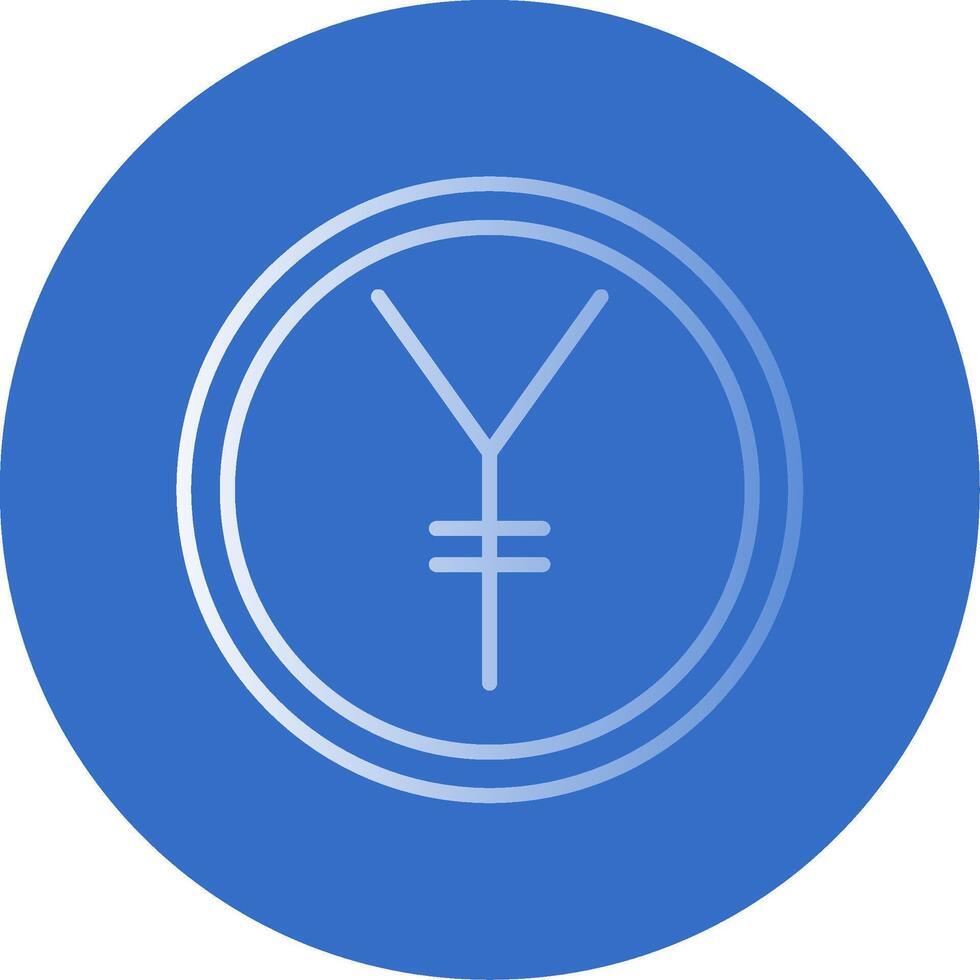 Yen Flat Bubble Icon vector
