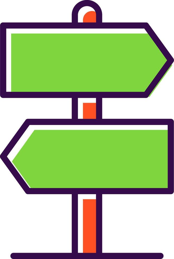 Road Sign filled Design Icon vector