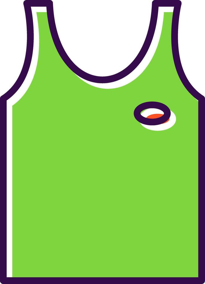 Tank Top filled Design Icon vector