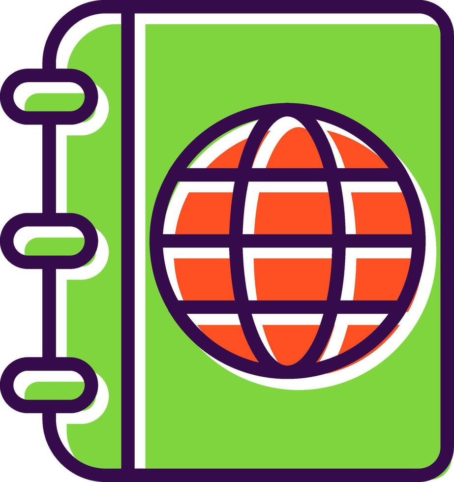 Travel Guide filled Design Icon vector
