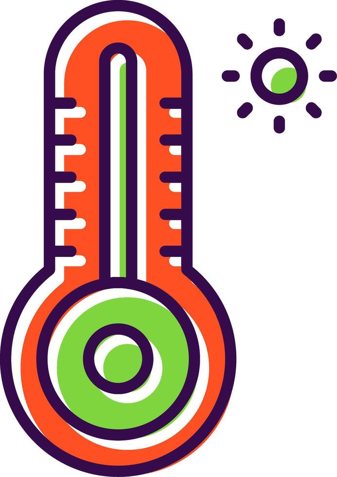 Thermometer filled Design Icon vector