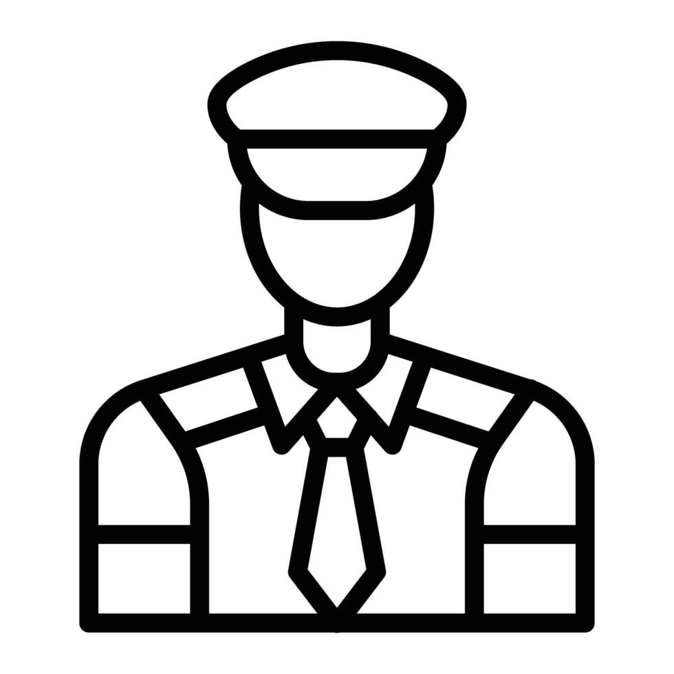 Pilot Line Icon Design vector