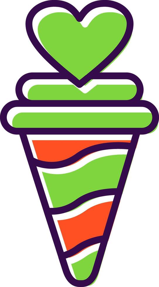Ice Cream filled Design Icon vector