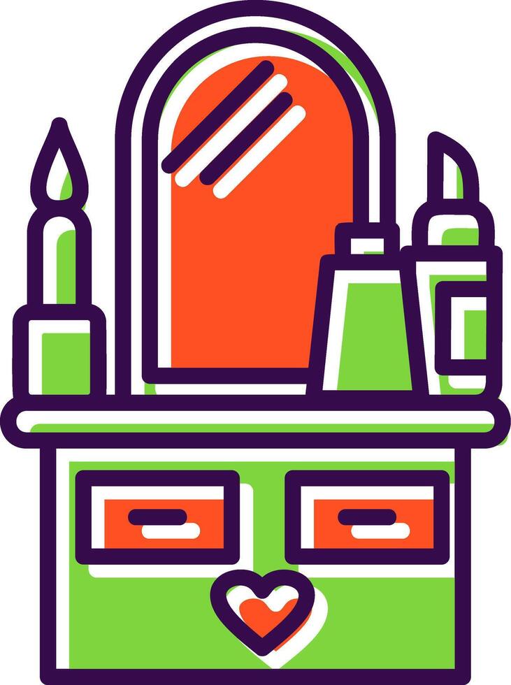 makeup filled Design Icon vector
