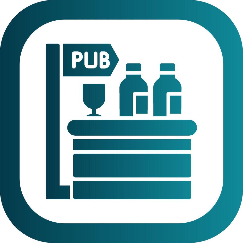 Pub Filled Yellow Icon vector